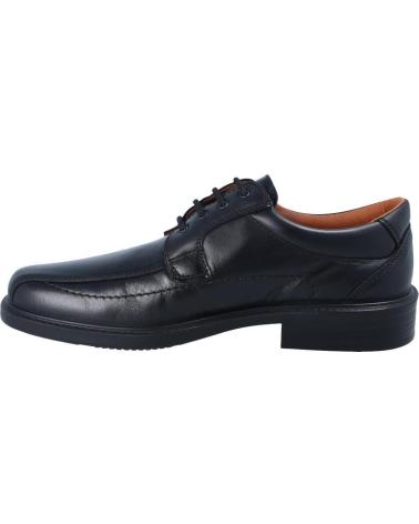 SAPATOS DE ATACADORES LUISETTI CONFORT STEP 0105 EM PELE PRETA NEGRO