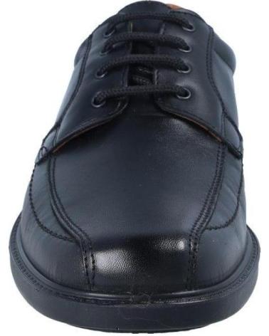 SAPATOS DE ATACADORES LUISETTI CONFORT STEP 0105 EM PELE PRETA NEGRO