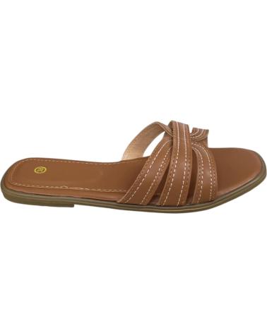 CALZADOMANIA SANDALIA PLANA PALA ENTRELAZAA CAMEL