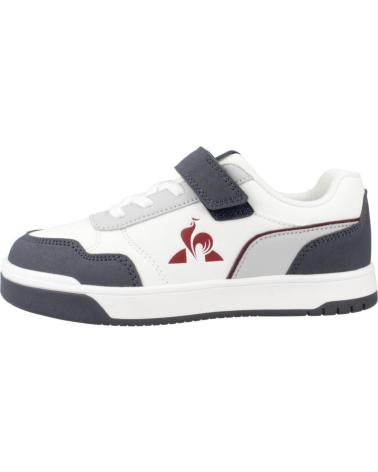 LE COQ SPORTIF LCS COURT BREAKER GS WHITE SNEAKERS WITH NAVY VELCRO WHTDRK