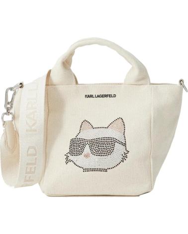 SAC BANDOULIÈRE KARL LAGERFELD IKON CHOUP RHINESTONE SMALL SHOPPER BEIGE NATUREL NTRL