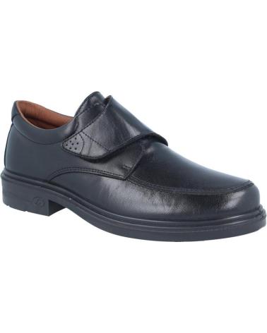 LUISETTI MEN'S COMFORT SHOES 33653ST BLACK WITH VELCRO CLOSURE NEGRO