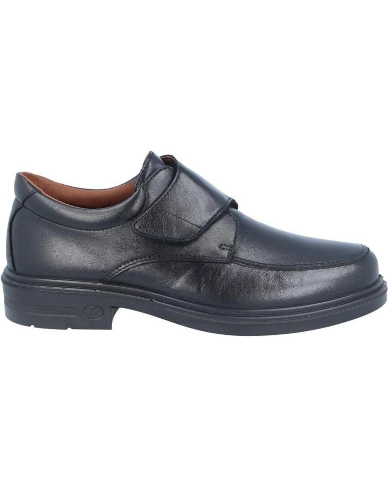 LUISETTI MEN'S COMFORT SHOES 33653ST BLACK WITH VELCRO CLOSURE NEGRO