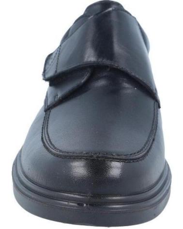 LUISETTI MEN'S COMFORT SHOES 33653ST BLACK WITH VELCRO CLOSURE NEGRO