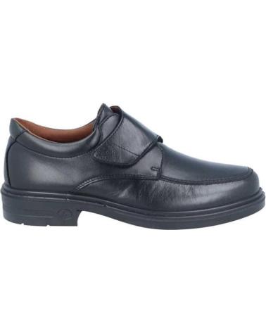 LUISETTI MEN'S COMFORT SHOES 33653ST BLACK WITH VELCRO CLOSURE NEGRO