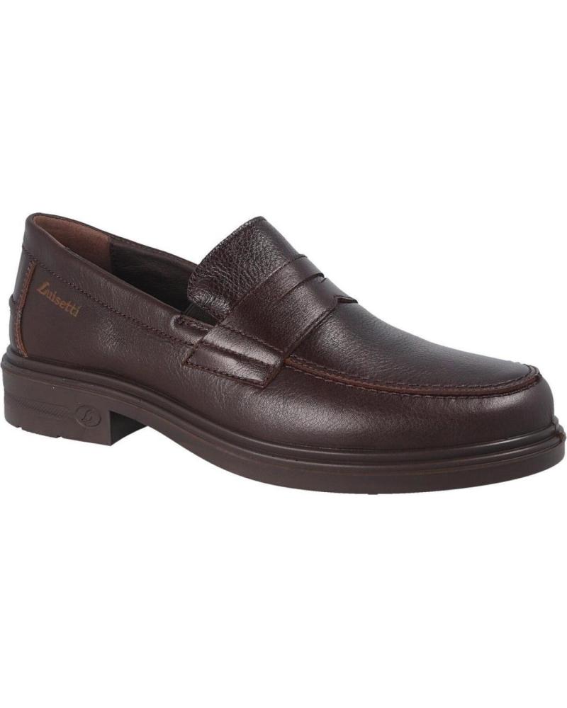 LUISETTI BOSS 34305NA BROWN LEATHER LOAFER MARRON