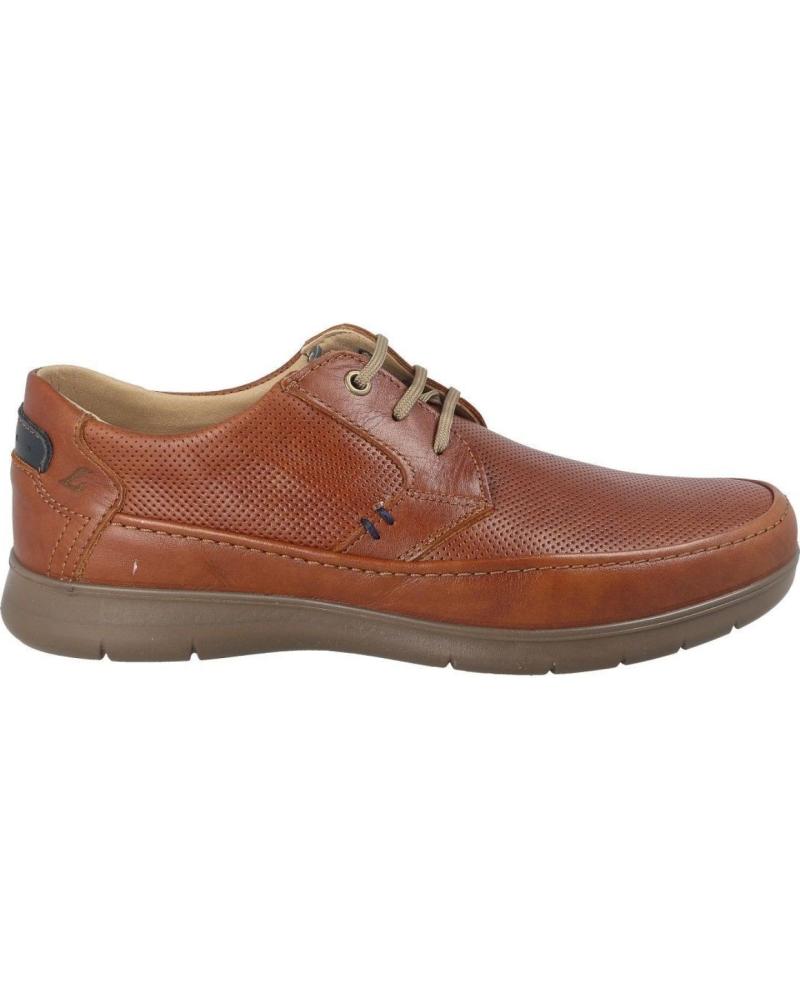 LUISETTI GRAVITY 27925NA BROWN LEATHER LACE-UP SHOES MARRON