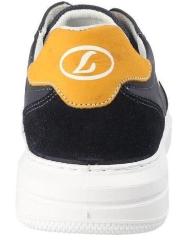 LUISETTI 39002NA - TÊNIS AZUL MARINHO SOLA BRANCA DETALHES AMARELOS BLANCO