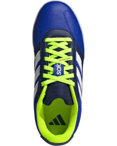 ADIDAS SUPER SALA III JUNIOR INDOOR FOOTBALL SHOES BLUE LIME FLUORESCENT AZUL