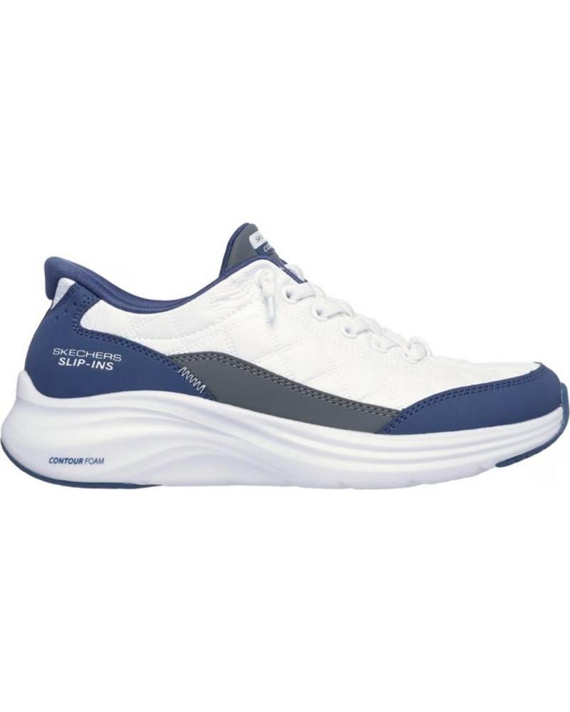 SKECHERS SLIP-INS VAPOR FOAM BLANCA-AZUL BLANCO