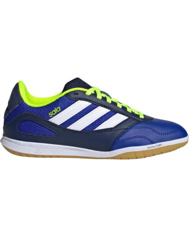 ADIDAS SUPER SALA III JUNIOR INDOOR FOOTBALL SHOES BLUE LIME FLUORESCENT AZUL