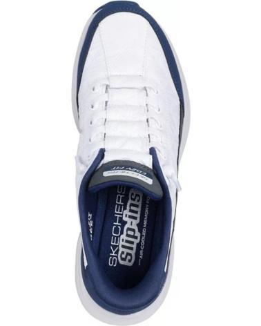 SKECHERS SLIP-INS VAPOR FOAM BLANCA-AZUL BLANCO