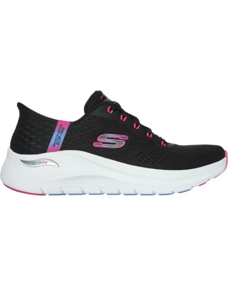 SKECHERS SLIP-INS ARCH FIT 2-0 GLOW EASY CHIC NEGRA NEGRO