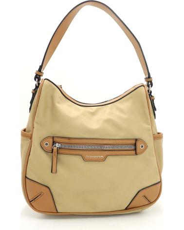 BOLSO DDONA 3082 HOMBRO BANDOLERA EN TONO CAMEL CAMEL