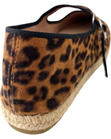 GAIMO ROSIE - ESPADRILLAS PIATTI STAMPA LEOPARDATA CON CINTURINO MARRóN