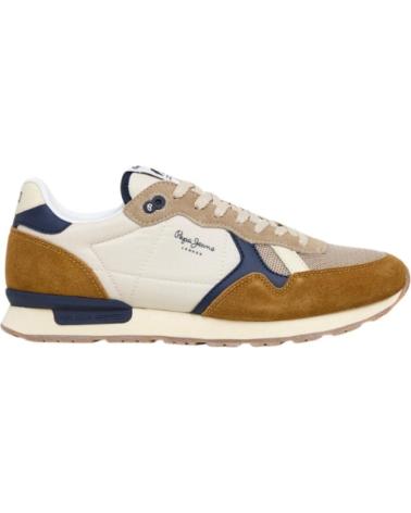 PEPE JEANS PMS40030 - SNEAKERS MARRONI CON DETTAGLI BLU MARRóN
