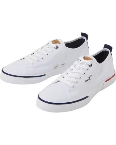 PEPE JEANS ZAPATOS HOMBRE ZAPATILLAS BAJAS MODELO KENTON SMART BLANCO