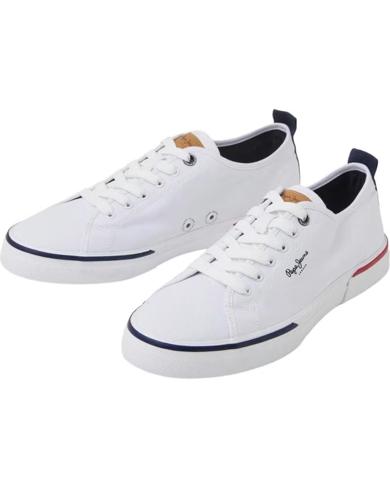 PEPE JEANS ZAPATOS HOMBRE ZAPATILLAS BAJAS MODELO KENTON SMART BLANCO