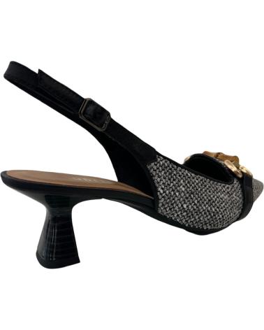 LODI SLINGBACK LOVE KAL5306 NERO GLITTERATO CON ORNAMENTO METALLICO NEGRO