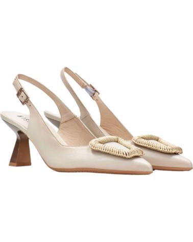 SAPATO DE SALTO HISPANITAS HV253910 BEGE COM DETALHE DECORATIVO BEIGE