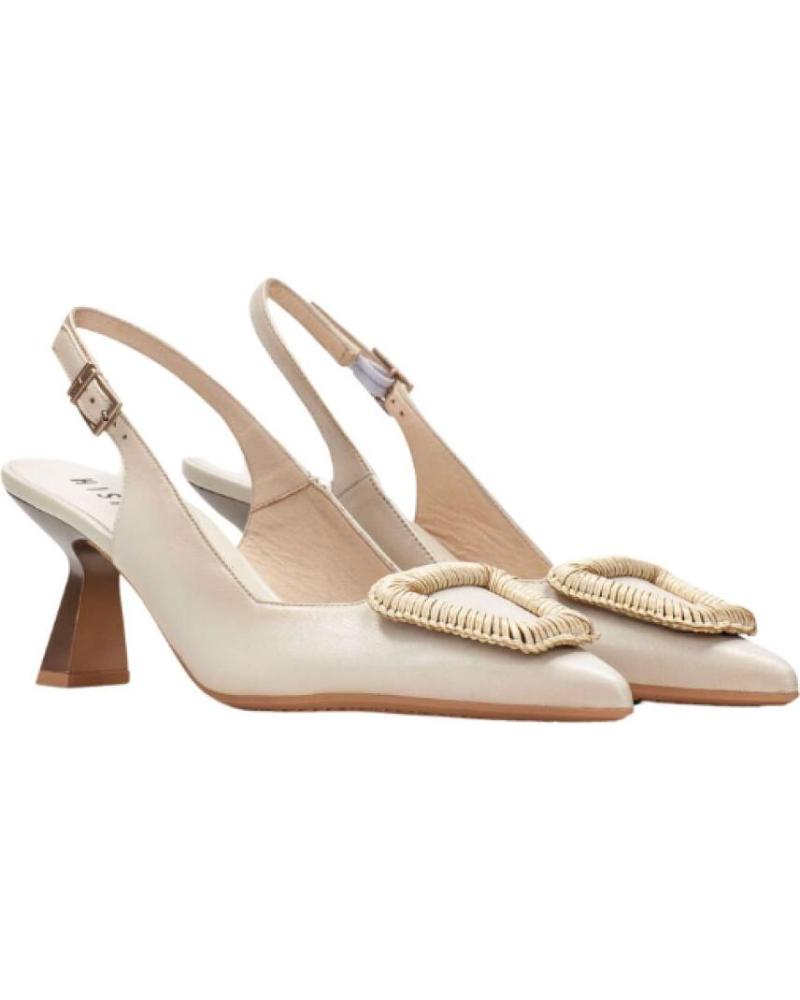 SAPATO DE SALTO HISPANITAS HV253910 BEGE COM DETALHE DECORATIVO BEIGE