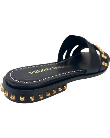 SANDALIAS DE PALA PEDRO MIRALLES 17041 NEGRAS CON TACHUELAS NEGRO