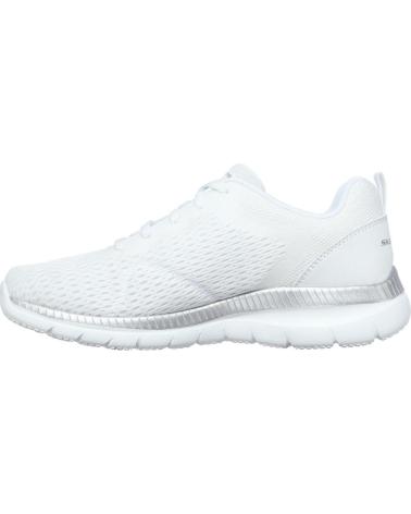 SKECHERS DEPORTIVO CORDON WHITE-SILVER BLANCO