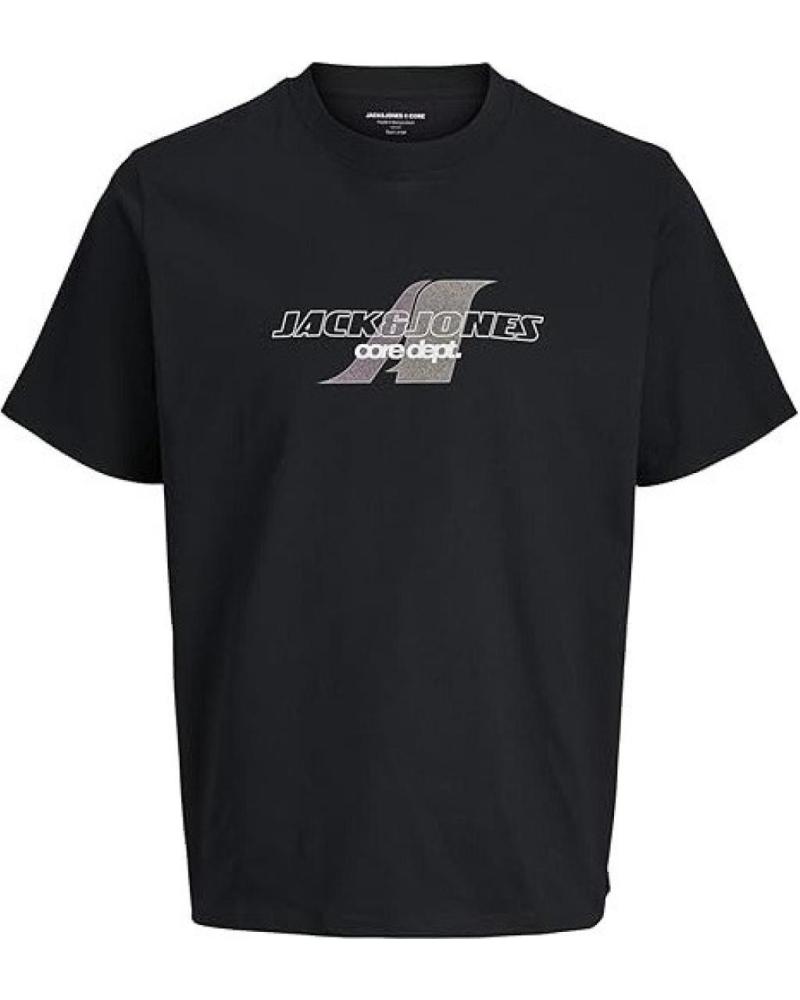 T-SHIRT JACK & JONES JCOTIER STAMPA FRONTALE NERA NEGRO