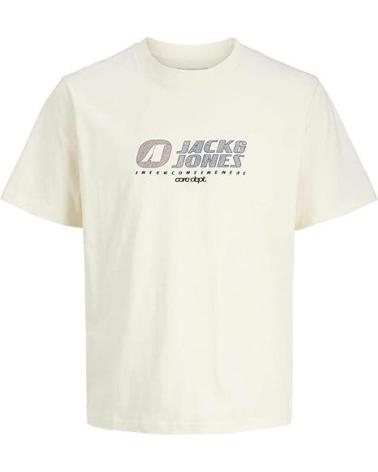 T-SHIRT JACK & JONES JCOTIER FRONT PRINT TEE GIALLO SWEET CORN AMARILLO