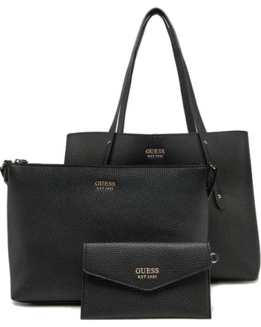 SAC FOURRE-TOUT GUESS HWPG96 48230 NOIR AVEC ENSEMBLE D'ACCESSOIRES COORDONNÉS BLA