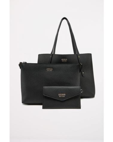 SAC FOURRE-TOUT GUESS HWPG96 48230 NOIR AVEC ENSEMBLE D'ACCESSOIRES COORDONNÉS BLA