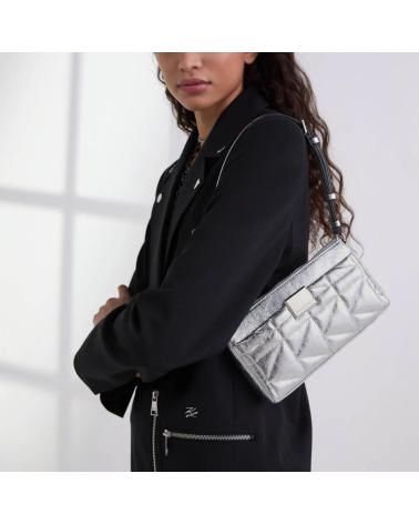 KARL LAGERFELD K KUILT SP WRINKLE SB UMHÄNGETASCHE SILBER MODELL A3W30311 SILVER