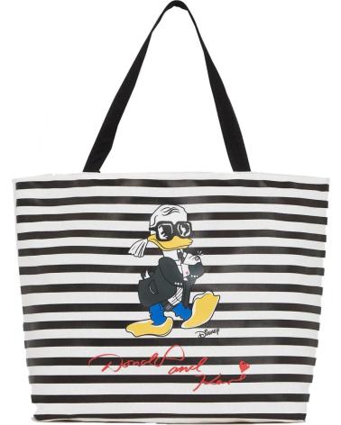 KARL LAGERFELD KL X DISNEY A3W50103 WENDETASCHE GESTREIFT UND SCHWARZ BLACK