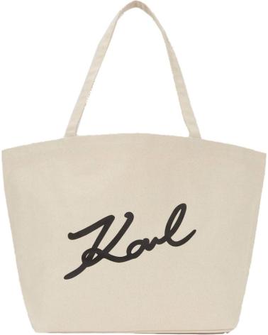 KARL LAGERFELD K SIGNATURE CANVAS SHOPPER A3W50108 NATUR NTRL