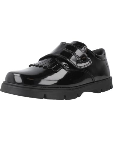 PABLOSKY CHAUSSURES SCOLAIRES EN CUIR VERNI NOIR AVEC DOUBLE VELCRO MODÈLE 360419P NEGRO