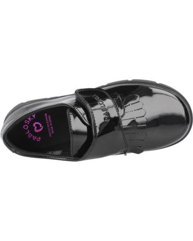 PABLOSKY CHAUSSURES SCOLAIRES EN CUIR VERNI NOIR AVEC DOUBLE VELCRO MODÈLE 360419P NEGRO