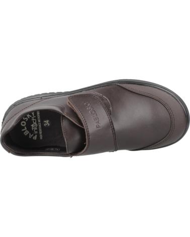 PABLOSKY MODEL 355595P - BROWN SCHOOL SHOES WITH VELCRO MARRON