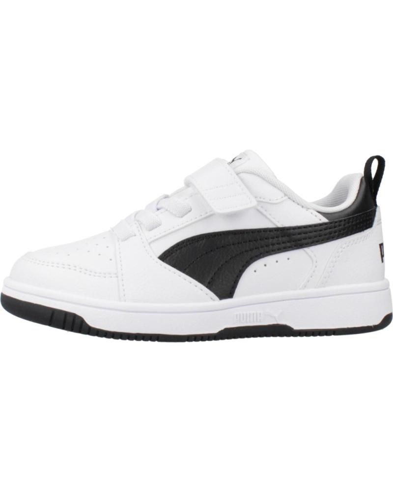 PUMA REBOUND V6 LO AC PS BIANCO VELCRO PER BAMBINO WHITE