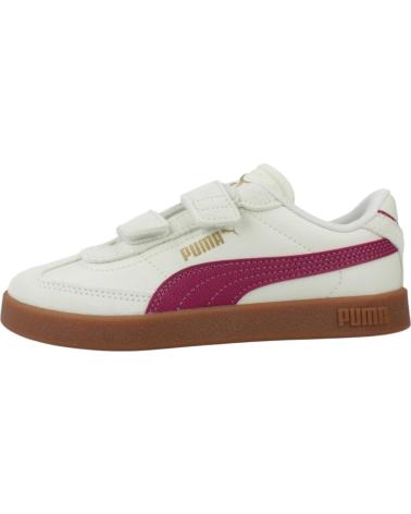 PUMA CLUB II ERA V PS - TÊNIS BRANCO SUJO E FÚCSIA COM FECHO DE VELCRO BLUE