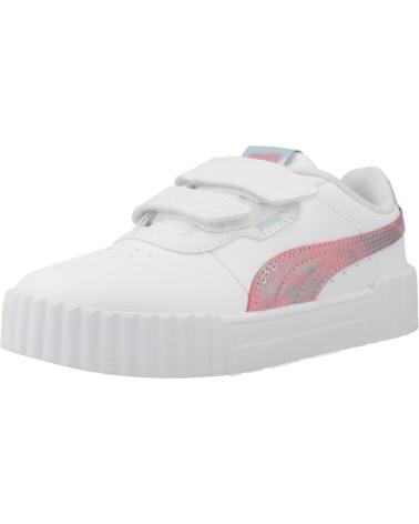PUMA CARINA 3.0 SPACE BELLE V - LEGERE MÄDCHENSNEAKER MIT KLETTVERSCHLUSS, WEISS WHITE