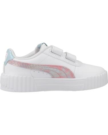 PUMA CARINA 3.0 SPACE BELLE V - LEGERE MÄDCHENSNEAKER MIT KLETTVERSCHLUSS, WEISS WHITE