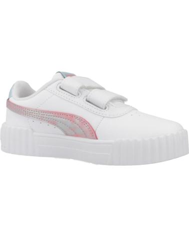 PUMA CARINA 3.0 SPACE BELLE V - LEGERE MÄDCHENSNEAKER MIT KLETTVERSCHLUSS, WEISS WHITE