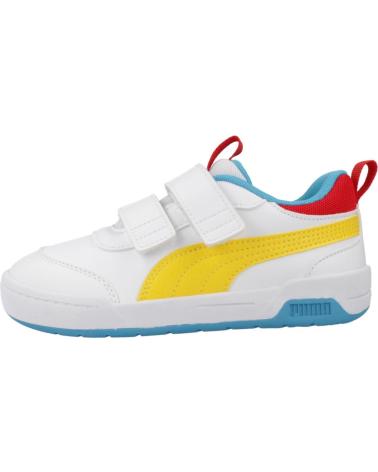 PUMA MULTIFLEX 2 SCARPE CASUAL BIANCHE CON VELCRO PER BAMBINO WHITE