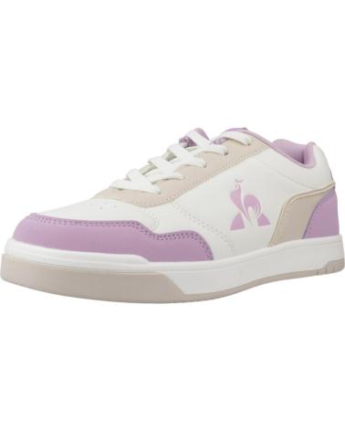 SNEAKERS LE COQ SPORTIF LCS COURT BREAKER BIANCHE E LILLA OPTWHT