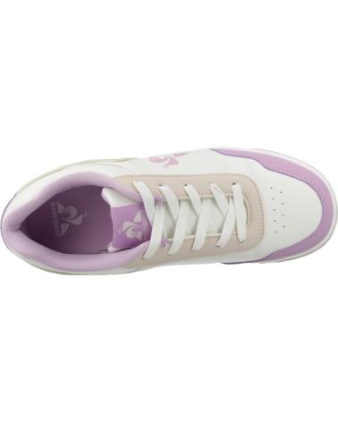 SNEAKERS LE COQ SPORTIF LCS COURT BREAKER BIANCHE E LILLA OPTWHT