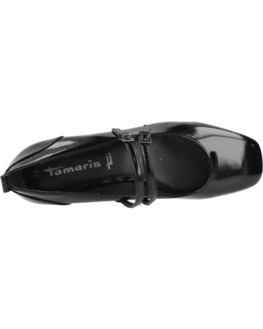 TAMARIS 22318 43 - MERCEDITAS DE TACÓN CUADRADO NEGRO CHAROL PARA MUJER BLACK