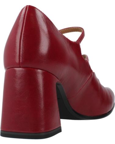 TAMARIS 22458 45 - DEEP RED SQUARE HEEL MARY JANES FOR WOMEN RED
