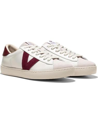 VICTORIA SNEAKERS BERLIN EN PIEL SERRADA BURDEOS ROJO ROJO
