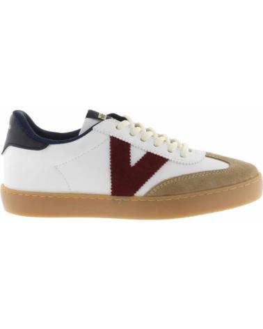 VICTORIA BERLIN CICLISTA: ZAPATILLAS BLANCAS CON DETALLES MARINO AZUL