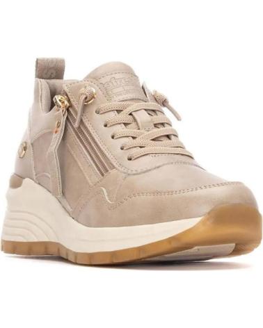 REFRESH SNEAKERS BEIGE 172938 AVEC TALON COMPENSÉ ET FERMETURE ÉCLAIR LATÉRALE BEIGE